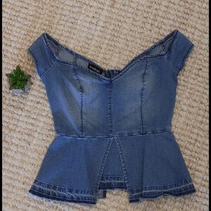 Bebe Denim Top
